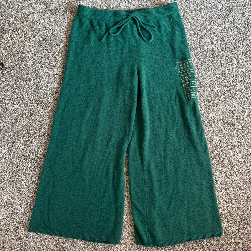Wicked Musical Green Knit Lounge/sweat Pants Paul Tazewell Wide Leg Cozy XXL